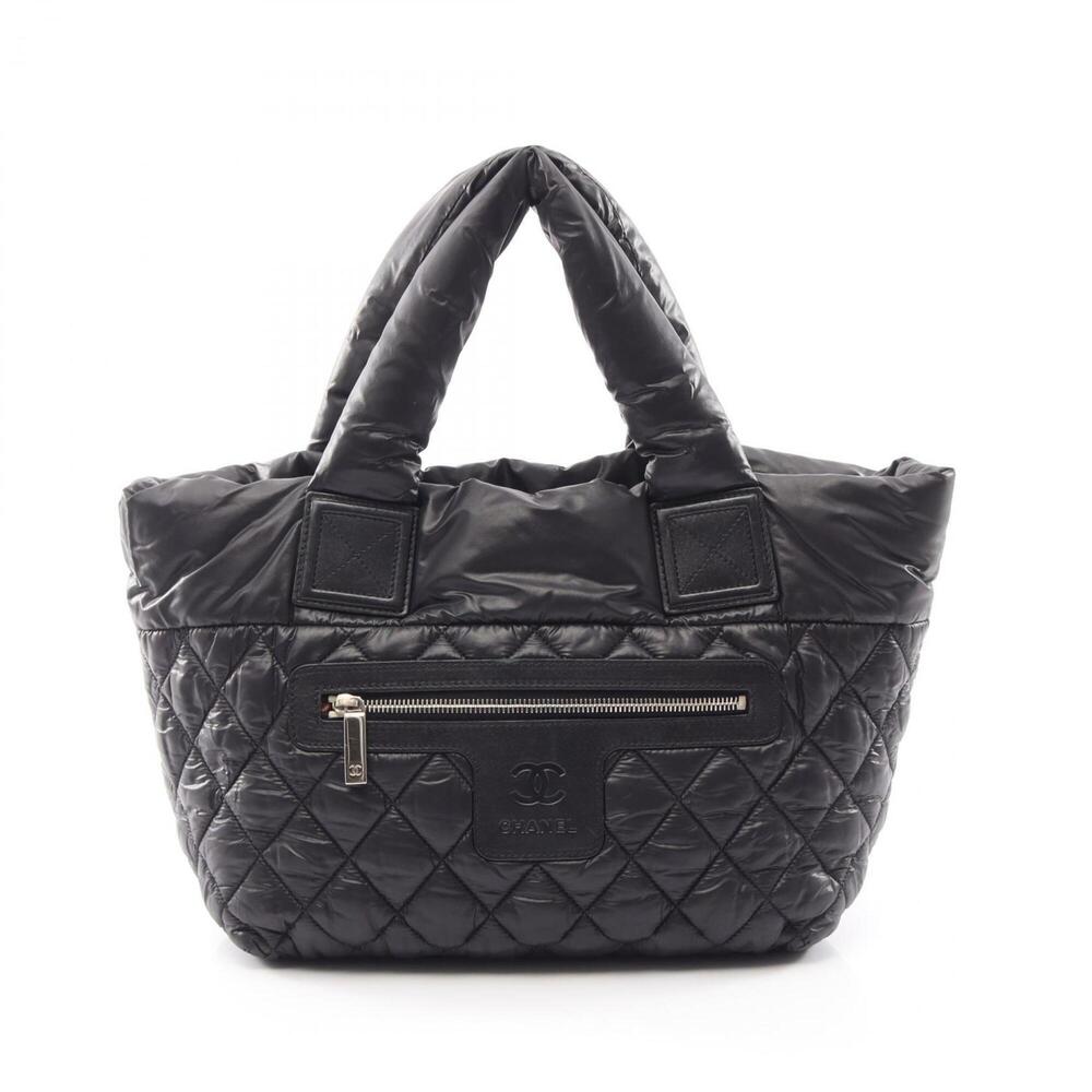 CHANEL Black Leather Tote Bag
